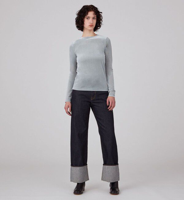 MACPHEE「スキンベロア クルーネックプルオーバー」|Tシャツ・カットソー|