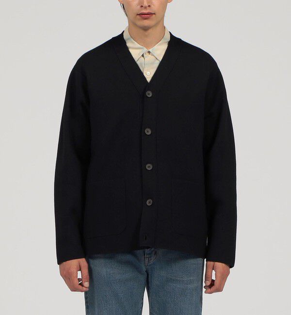 TOMORROWLAND MENS「TOMORROWLAND tricot ウールポリエステルミラノリブ Vネックカーディガン」|カーディガン|
