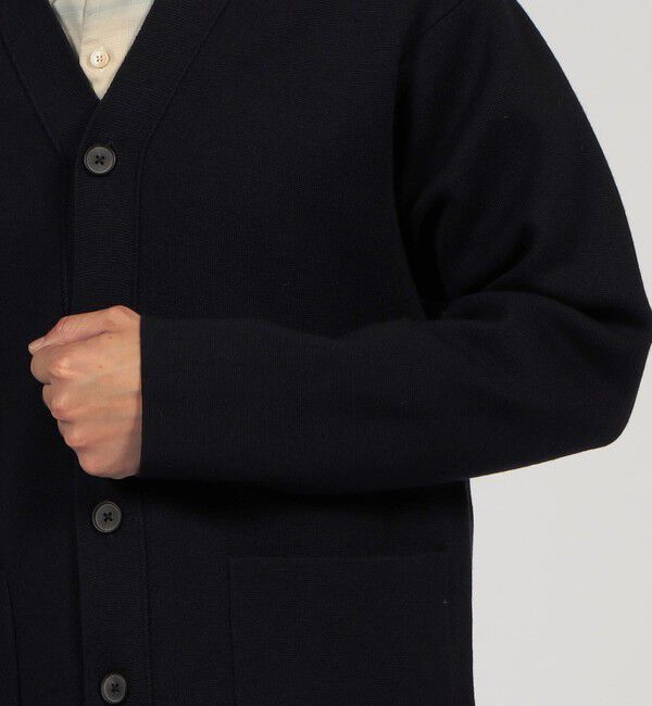 TOMORROWLAND MENS「TOMORROWLAND tricot ウールポリエステルミラノリブ Vネックカーディガン」|カーディガン|