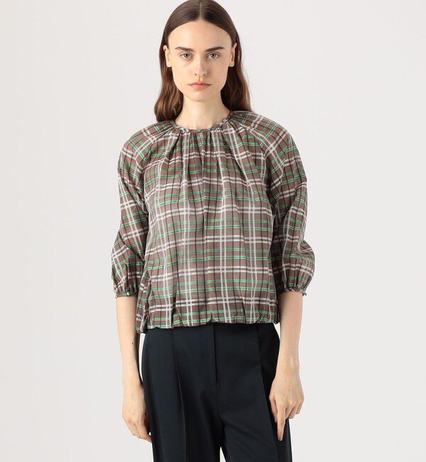 TOMORROWLAND collection「シアーブレイド ギャザーブラウス」|シャツ・ブラウス|