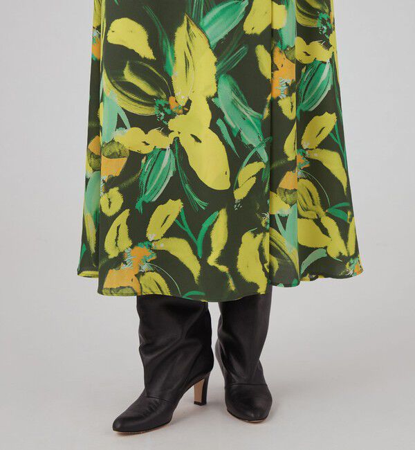 Ballsey「フルリールプリント ロングフレアスカート」|フレア|