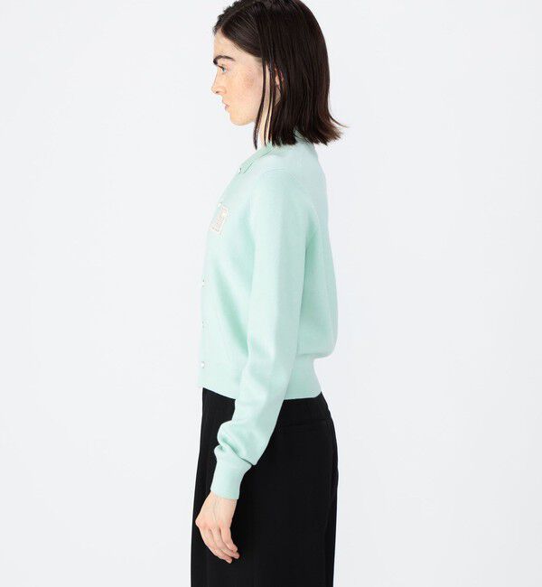 CABaN「コットンカシミヤ パールロゴポロカーディガン」|カーディガン|