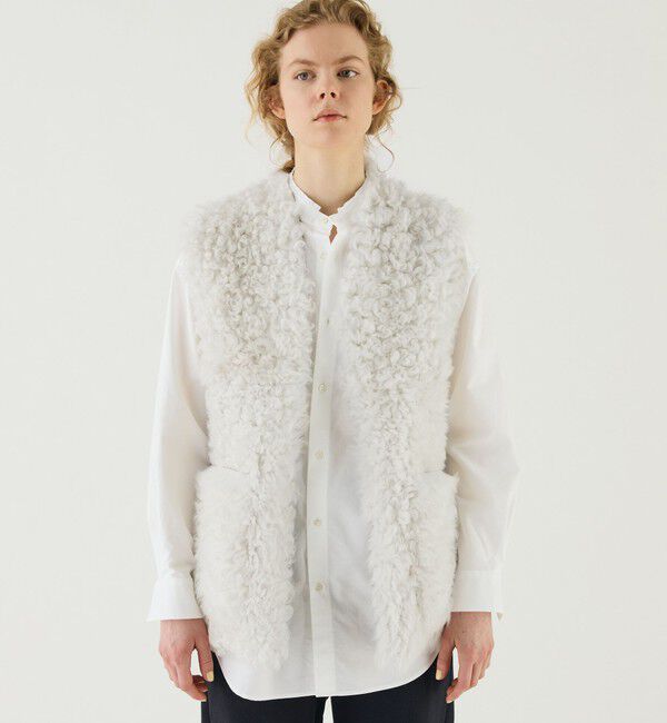 GALERIE VIE「カーリームートン 2ポケットベスト」|ダウンベスト・ベスト|