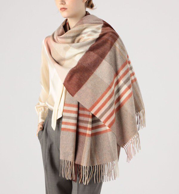 TOMORROWLAND GOODS「Johnstons of Elgin カシミヤチェックストール」|ストール|