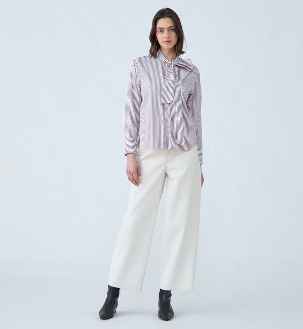 MACPHEE「コットンブロード ボウタイシャツ」|シャツ・ブラウス|