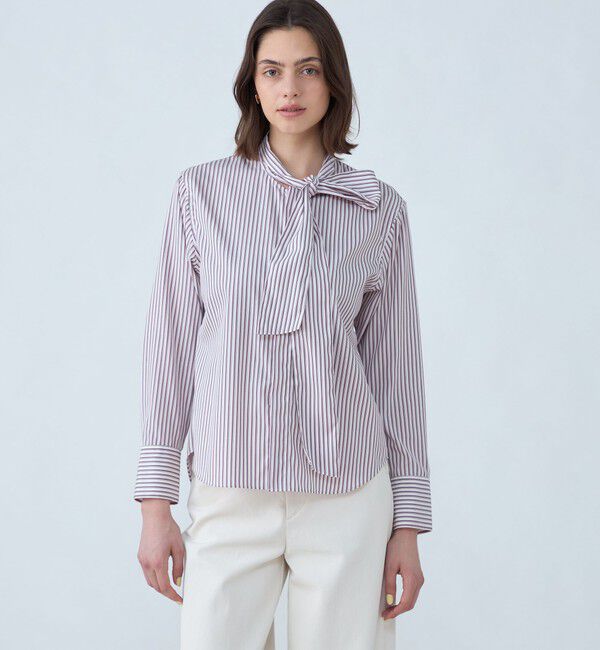 MACPHEE「コットンブロード ボウタイシャツ」|シャツ・ブラウス|