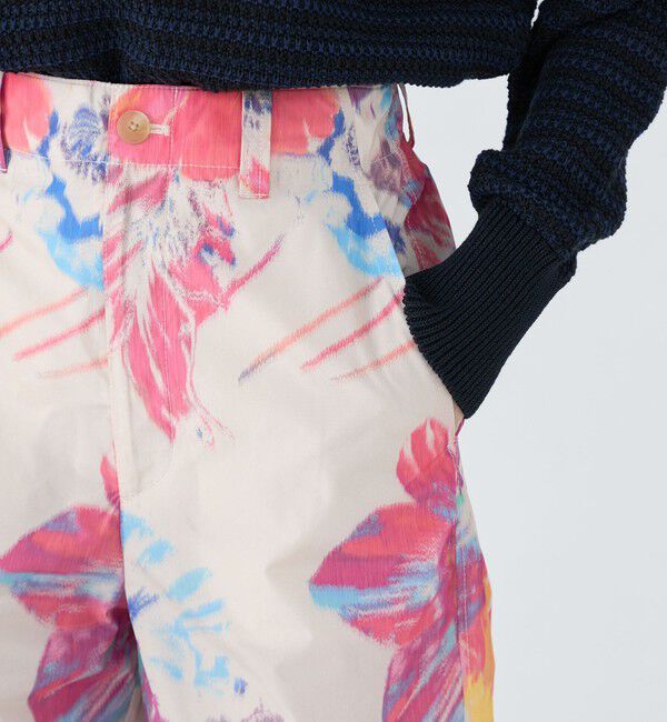 MACPHEE「ワープフラワープリント ワイドパンツ」|その他|