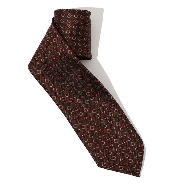 TOMORROWLAND GOODS「TOMORROWLAND MADE IN ITALY シルクジャガード 小紋柄ネクタイ」|ネクタイ・蝶ネクタイ|48 ブラウン系