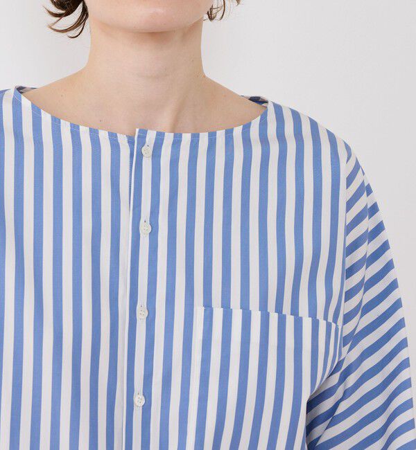 GALERIE VIE「ツイストコットンストライプ ドルマンスリーブシャツ」|シャツ・ブラウス|