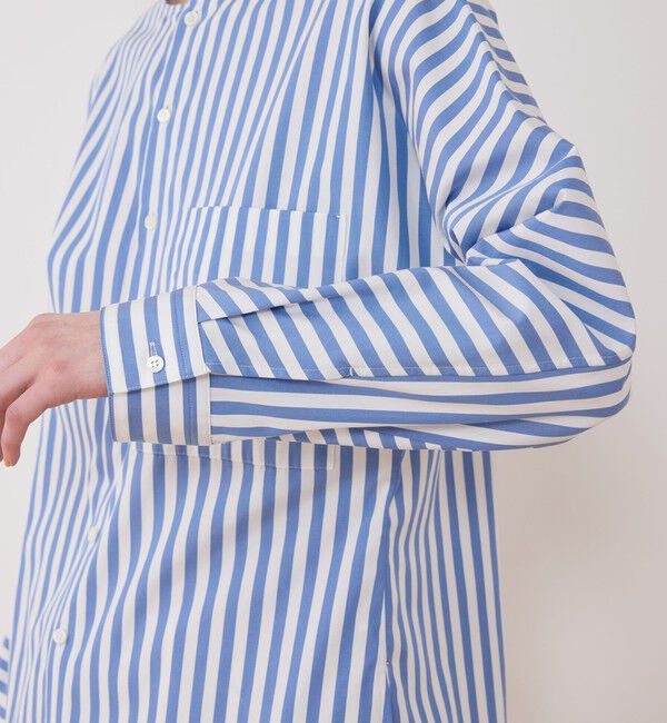 GALERIE VIE「ツイストコットンストライプ ドルマンスリーブシャツ」|シャツ・ブラウス|