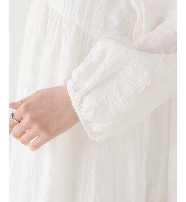 SLOBE IENA「カットジャガードギャザーフレアワンピース」|ワンピース|