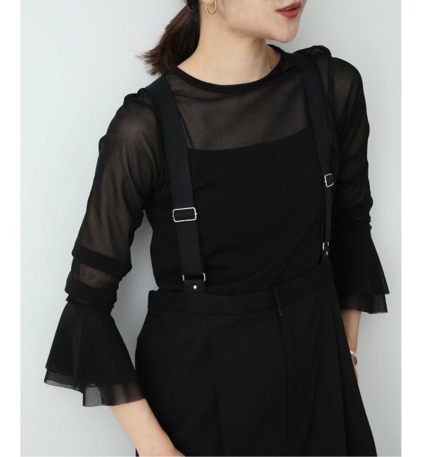 SLOBE IENA「《追加2》ラッフルスリーブチュールプルオーバー」|Tシャツ・カットソー|