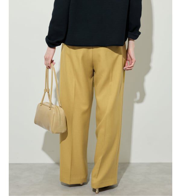 SLOBE IENA「PEツイルワイド2タックスラックス」|スラックス|