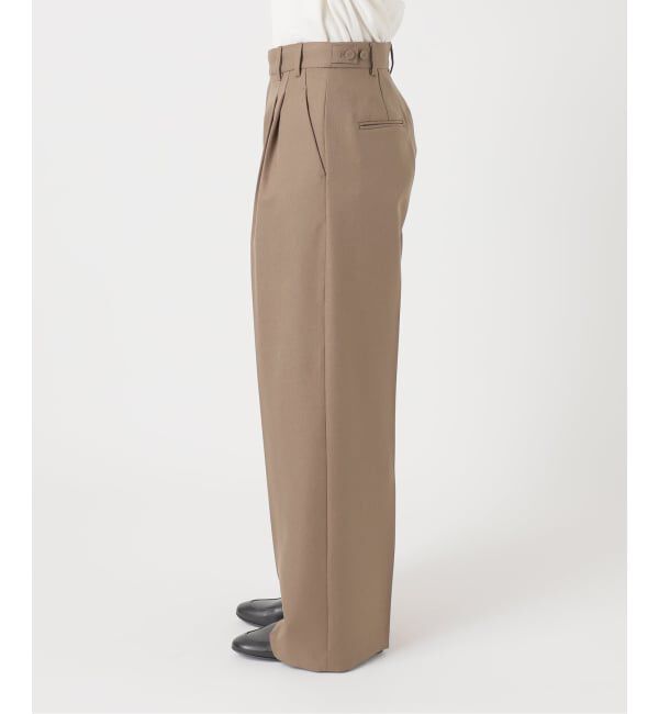 SLOBE IENA「PEツイルワイド2タックスラックス」|スラックス|