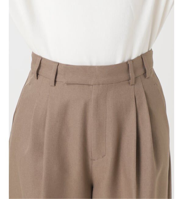 SLOBE IENA「PEツイルワイド2タックスラックス」|スラックス|