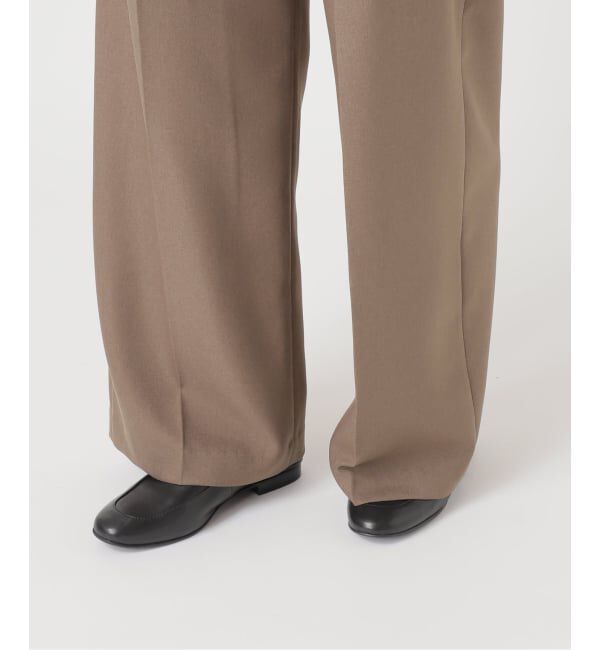 SLOBE IENA「PEツイルワイド2タックスラックス」|スラックス|