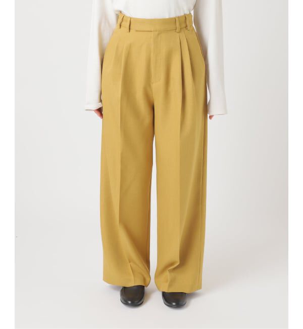 SLOBE IENA「PEツイルワイド2タックスラックス」|スラックス|