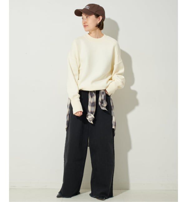 SLOBE IENA「《WEB限定/追加》オーバーサイズ スウェットライクニット」|ニット・セーター|
