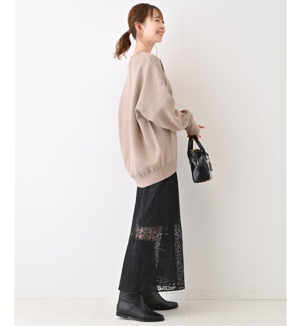 SLOBE IENA「《WEB限定/追加》オーバーサイズ スウェットライクニット」|ニット・セーター|