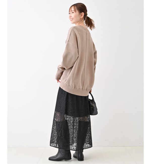 SLOBE IENA「《WEB限定/追加》オーバーサイズ スウェットライクニット」|ニット・セーター|