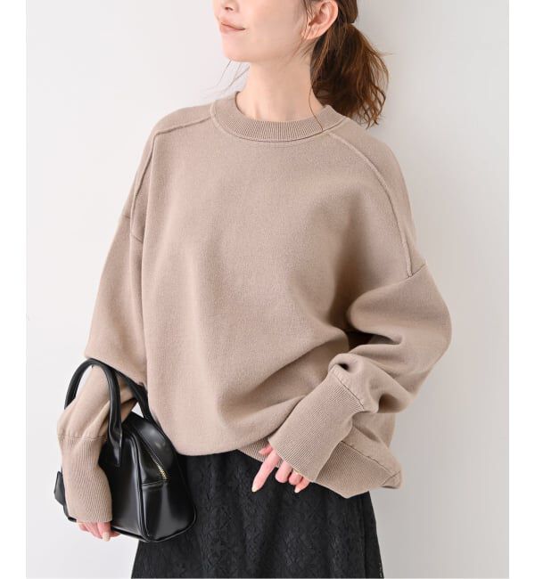 SLOBE IENA「《WEB限定/追加》オーバーサイズ スウェットライクニット」|ニット・セーター|