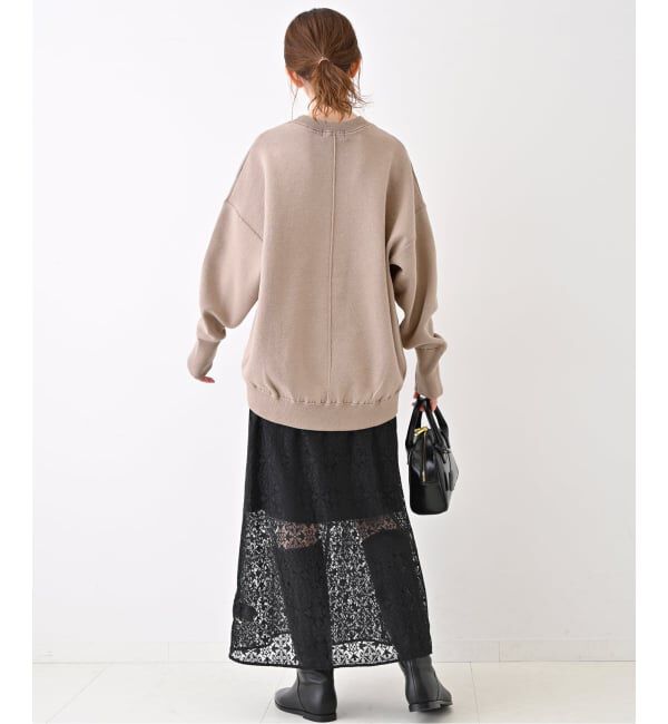 SLOBE IENA「《WEB限定/追加》オーバーサイズ スウェットライクニット」|ニット・セーター|