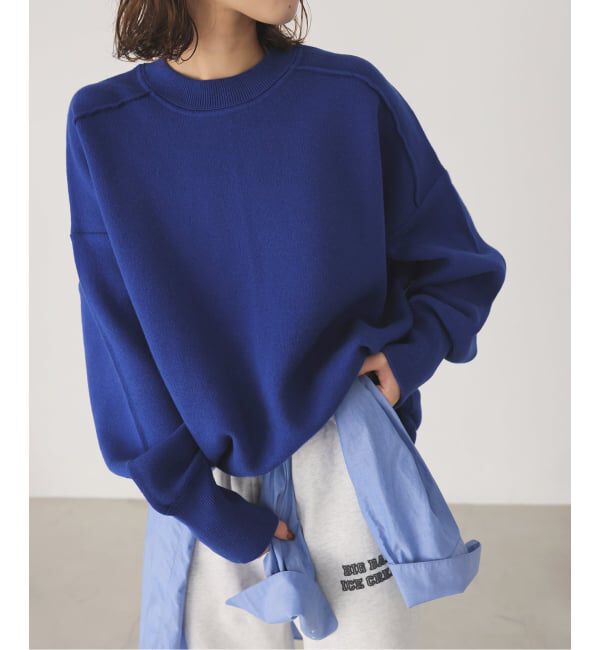 SLOBE IENA「《WEB限定/追加》オーバーサイズ スウェットライクニット」|ニット・セーター|