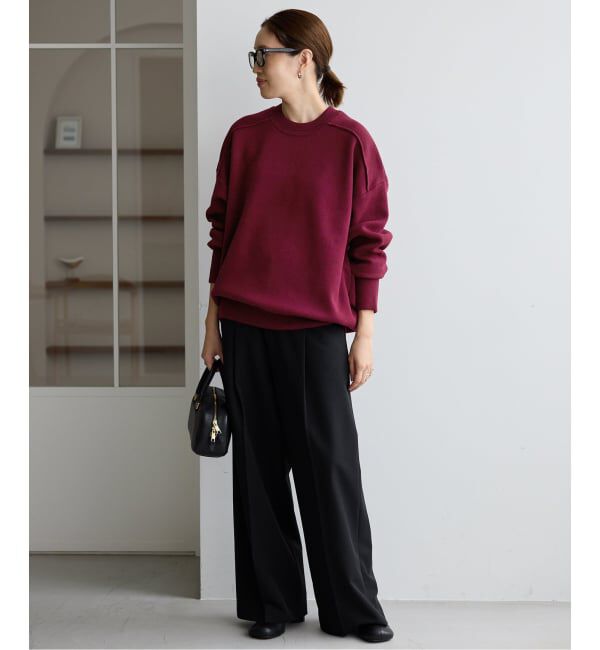 SLOBE IENA「《WEB限定/追加》オーバーサイズ スウェットライクニット」|ニット・セーター|