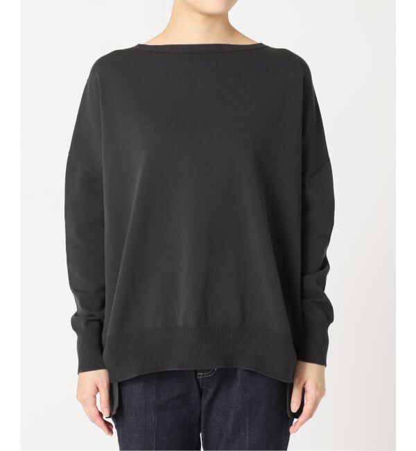 IENA「《WEB限定/追加2》コットンストレッチ NEO2 ワイド長袖プルオーバー」|ニット・セーター|