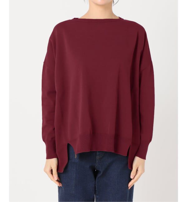 IENA「《WEB限定/追加2》コットンストレッチ NEO2 ワイド長袖プルオーバー」|ニット・セーター|