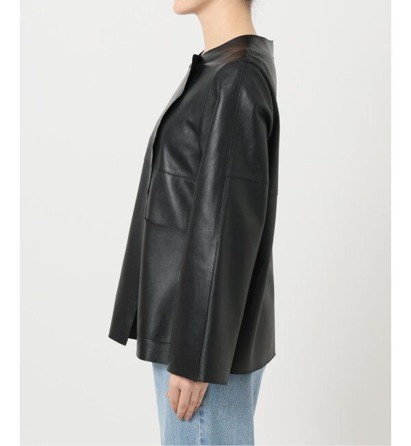 IENA LA BOUCLE「《追加》【WEB限定】IENA LA BOUCLE SHEEPレザージャケット」|ノーカラージャケット|