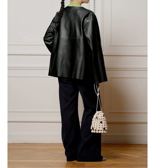 IENA LA BOUCLE「《追加》【WEB限定】IENA LA BOUCLE SHEEPレザージャケット」|ノーカラージャケット|