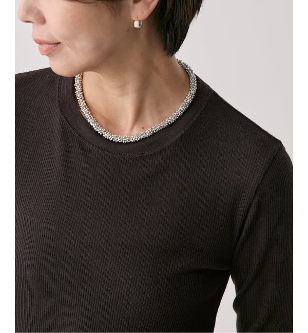 VERMEIL par iena「wool100 RIB クループルオーバー」|Tシャツ・カットソー|