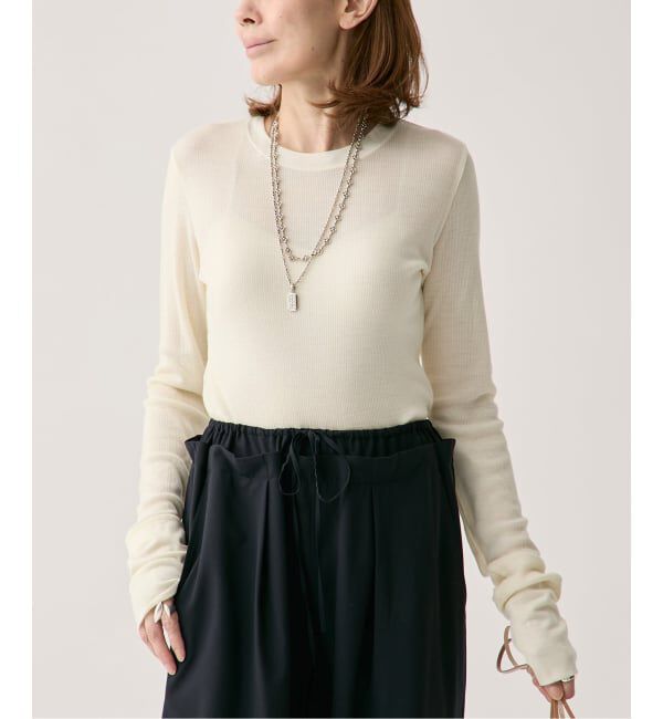 VERMEIL par iena「wool100 RIB クループルオーバー」|Tシャツ・カットソー|