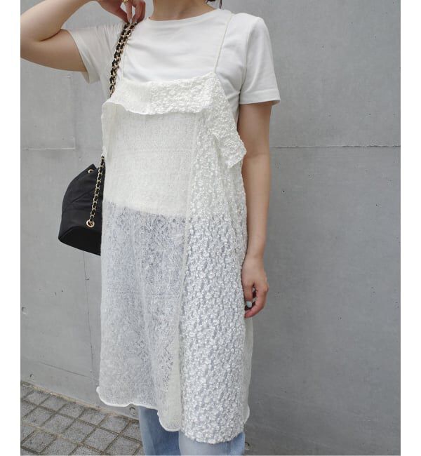 SLOBE IENA「tyn.TGOR/トゴール レースキャミソール TG5A-J0402」|キャミソール|ナチュラル