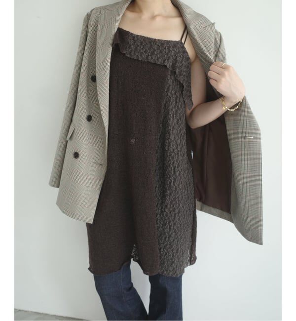 SLOBE IENA「tyn.TGOR/トゴール レースキャミソール TG5A-J0402」|キャミソール|ブラウン