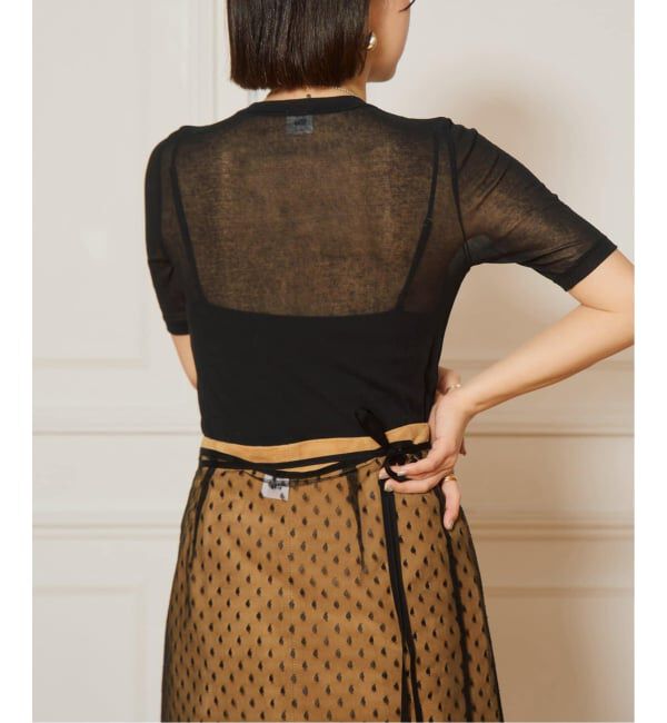 IENA LA BOUCLE「《追加3》IENA LA BOUCLE 水撚りガスフライス半袖プルオーバー」|Tシャツ・カットソー|