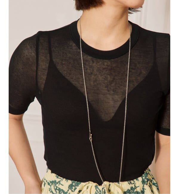 IENA LA BOUCLE「《追加3》IENA LA BOUCLE 水撚りガスフライス半袖プルオーバー」|Tシャツ・カットソー|