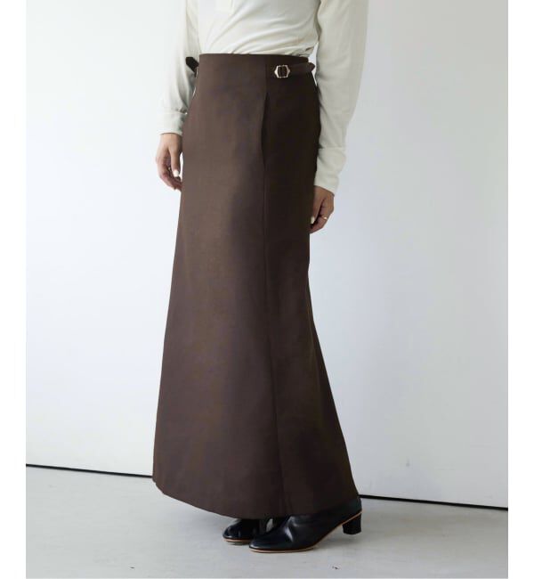 IENA LA BOUCLE「IENA LA BOUCLE ウールサキソニーIラインスカート」|スカート|