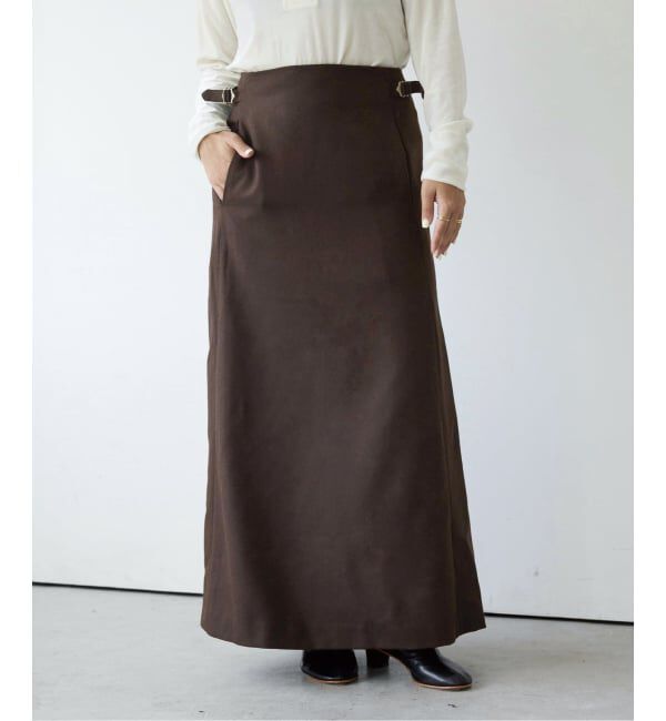 IENA LA BOUCLE「IENA LA BOUCLE ウールサキソニーIラインスカート」|スカート|