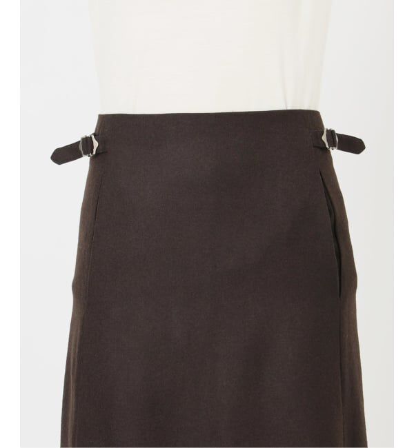 IENA LA BOUCLE「IENA LA BOUCLE ウールサキソニーIラインスカート」|スカート|