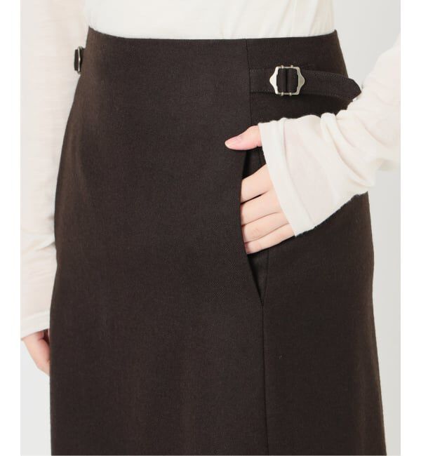 IENA LA BOUCLE「IENA LA BOUCLE ウールサキソニーIラインスカート」|スカート|