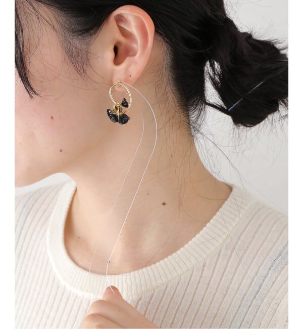 IENA LA BOUCLE「monshiro/モンシロ Holly hock ピアス MNP-223」|ピアス|