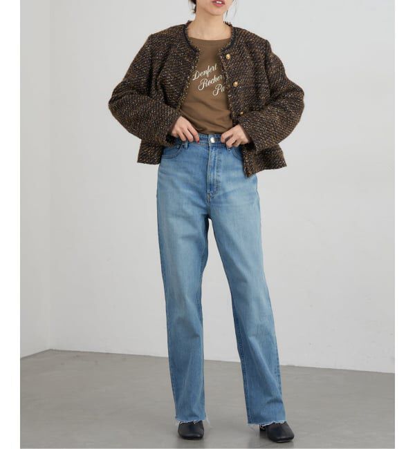 IENA「フロッキープリントロングスリーブTシャツ」|Tシャツ・カットソー|