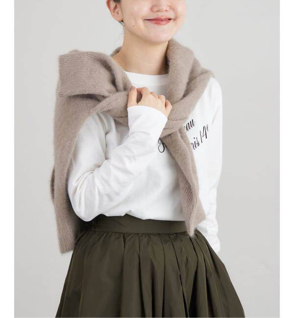 IENA「フロッキープリントロングスリーブTシャツ」|Tシャツ・カットソー|