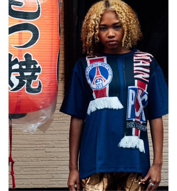 Paris Saint-Germain「【PSG / パリ・サン＝ジェルマン】 JP Vintage Scarf Printed uniform-lik」|Tシャツ・カットソー|