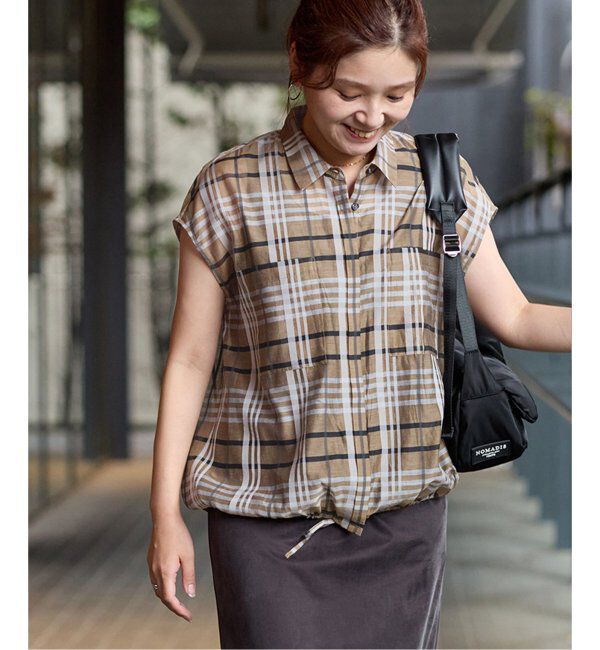 JOURNAL STANDARD「シアードビーチェックフレンチスリーブシャツ」|シャツ・ブラウス|