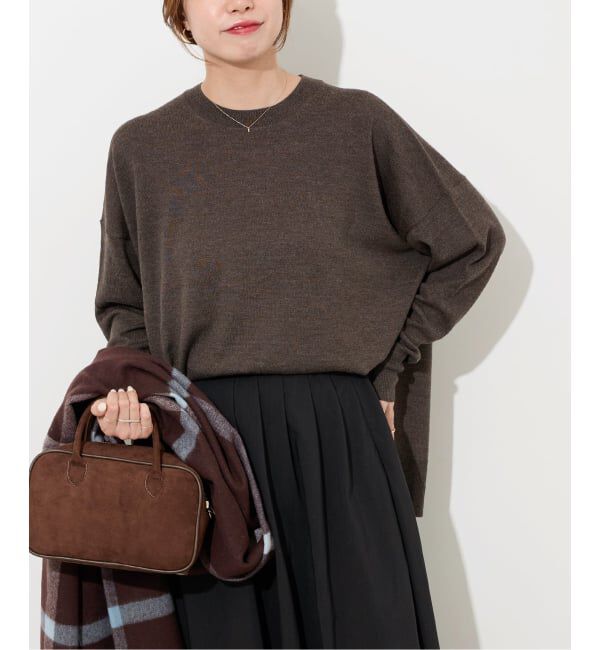 JOURNAL STANDARD relume「《一部WEB限定追加 / 新色》BiellaYarnワイドクルーネックプルオーバー」|ニット・セーター|ブラウン