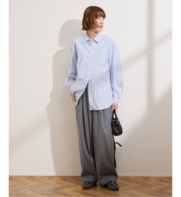 journal standard L'essage「刺しゅうストライプ/無地デザインシャツ」|シャツ・ブラウス|