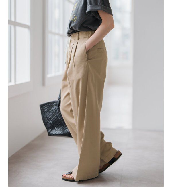 Spick and Span「コットンレーヨンドロストフレアパンツ」|その他|